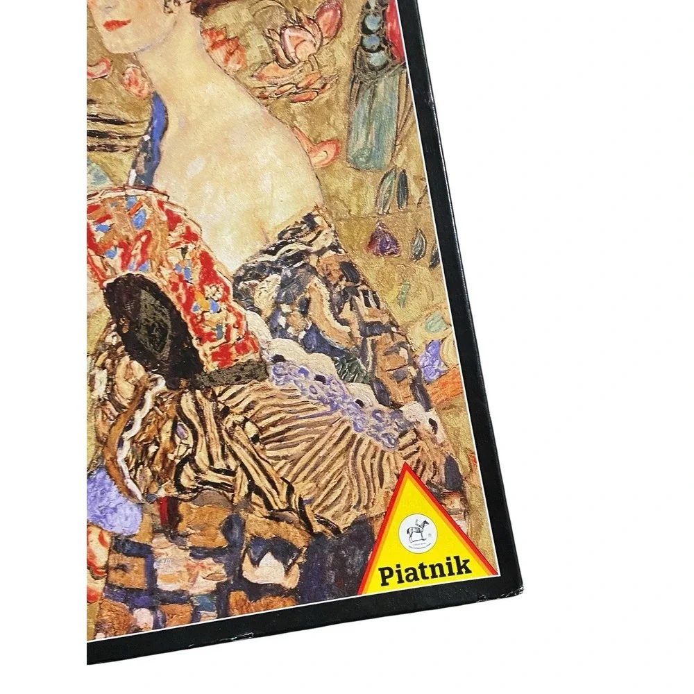 Piatnik Gustav Klimt Lady with Fan 1000 Piece Jigsaw Puzzle #567940 Complete